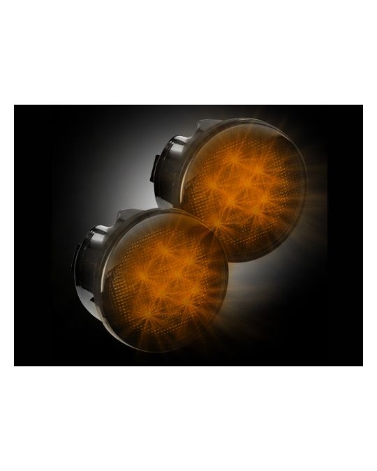 RECON Round Front Turn Signal Lenses LED