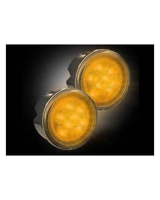 RECON Round Front Turn Signal Lenses LED