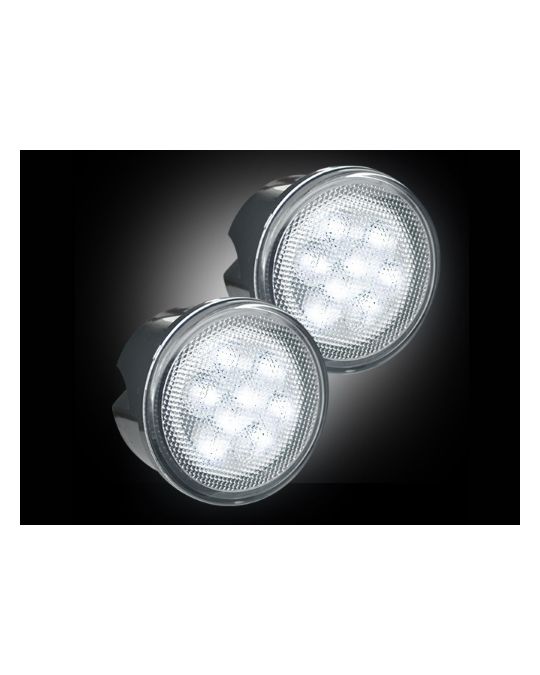 RECON Round Front Turn Signal Lenses LED