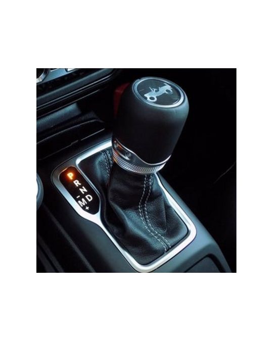 Authentic Mopar Automatic Transmission Shift Knob & Boot Black Leather & White Stitching Sahara