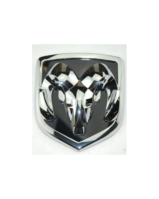 Genuine Mopar Emblem Ram's Head Grille Medallion Chrome