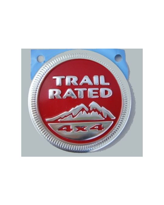 Genuine Mopar Emblem Trail Rated Trailhawk Red