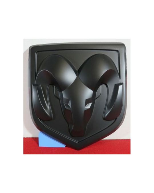 Genuine Mopar Emblem Rams Head Tailgate Medallion Matte Black