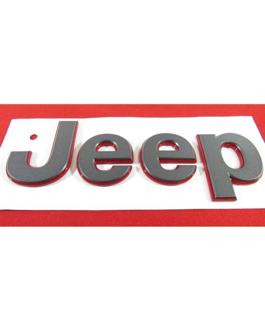 Genuine Mopar Emblem "Jeep" With Rubicon Red Outline For Fender