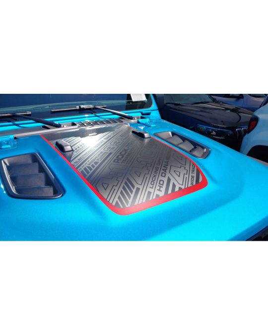 Genuine Mopar Hood Decal - Recon Black / Red