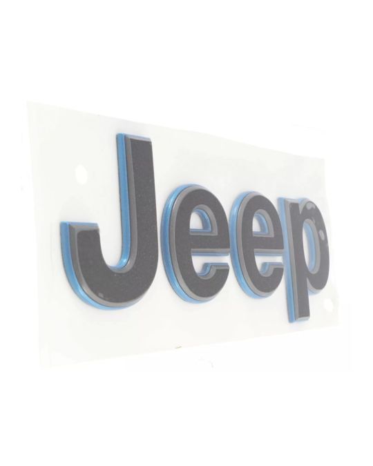 Genuine Mopar "Jeep" Fender Emblem 4xe Version Dark Gray With Blue Surround