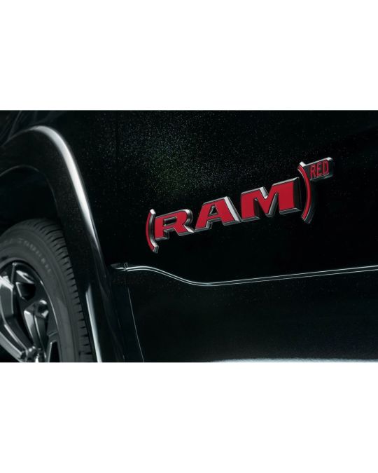 Genuine Mopar Red Edition RAM Door Badge In Red