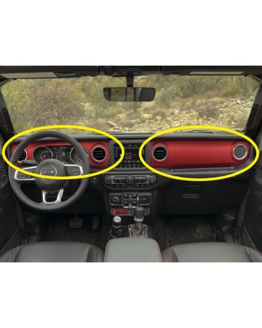 Genuine Mopar Dashboard Panel Trim Kit Rubicon Red