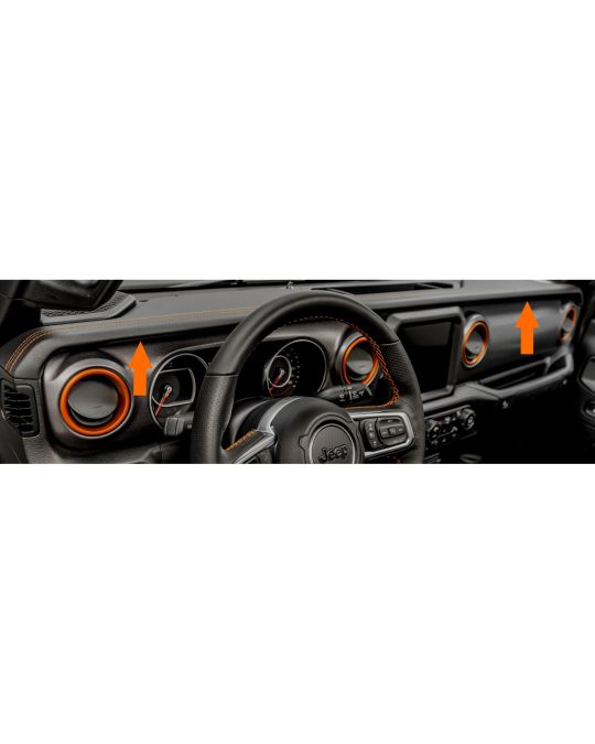 Genuine Mopar Dashboard Top Pad Trim Kit Mojave Orange Stitching