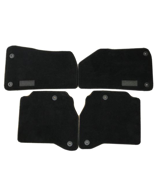 Genuine Mopar Floor Mats Set Of Four Black With Jeep Logo