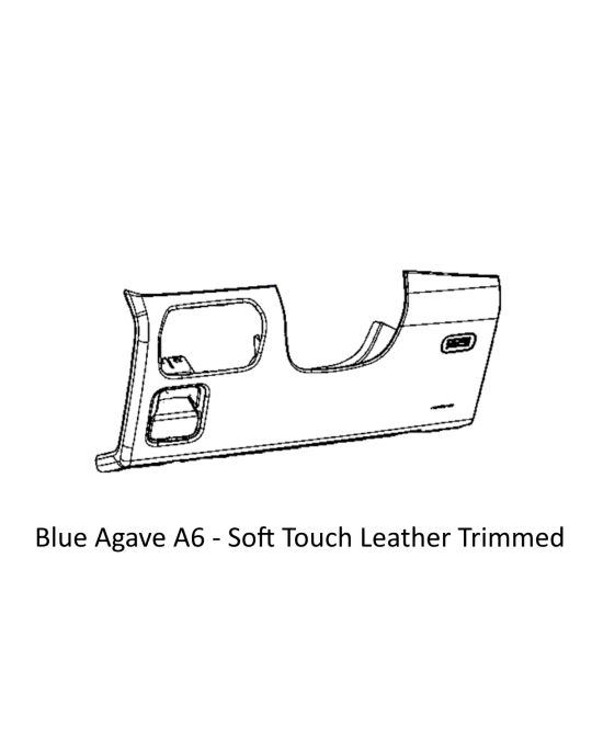 Genuine Mopar Dashboard Panel For Trailer Brake Controller - Blue Agave A6 - Soft Touch Leather Trimmed