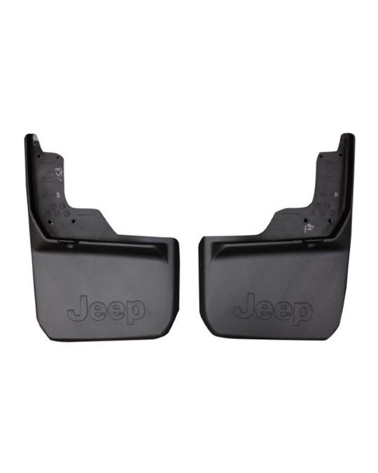 Genuine Mopar Splash Guards Rear Molded Black W/ Jeep Logo