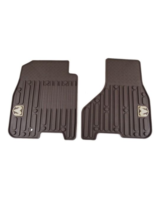 Genuine Mopar Rubber Mats Front Bark Brown