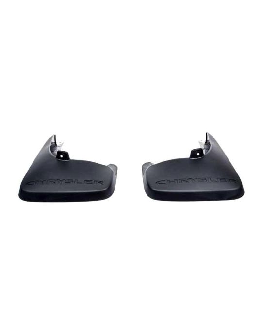 Genuine Mopar Splash Guards Rear Molded Black W/ Chrysler Logo