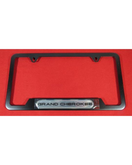 Genuine Mopar Plate Frame Black W/ Grand Cherokee Logo