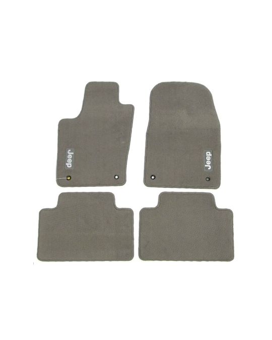 Genuine Mopar Carpet Mats Medium Graystone W/ Jeep Logo