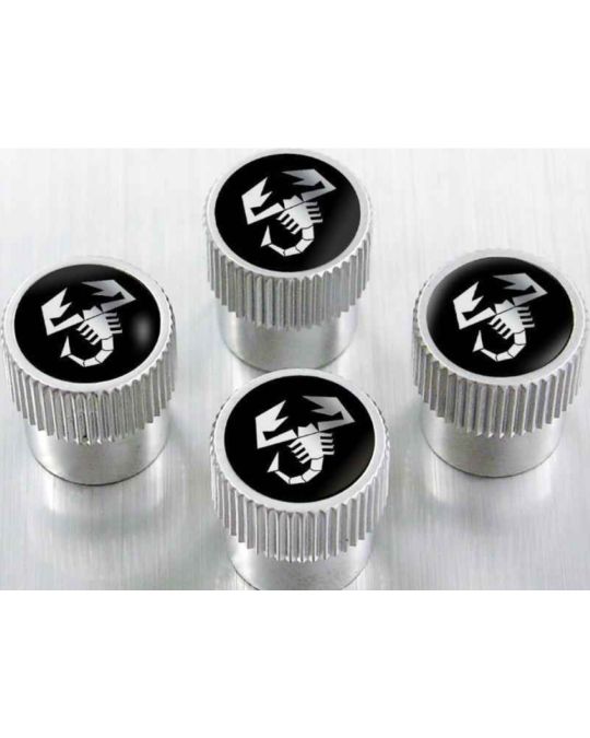 Genuine Mopar Valve Stem Caps Silver With Scorpion Logo