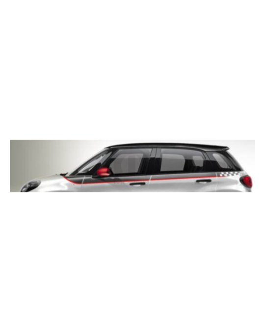 Genuine Mopar Decal - Upper Body Side - Gray and Red Racing Stripe