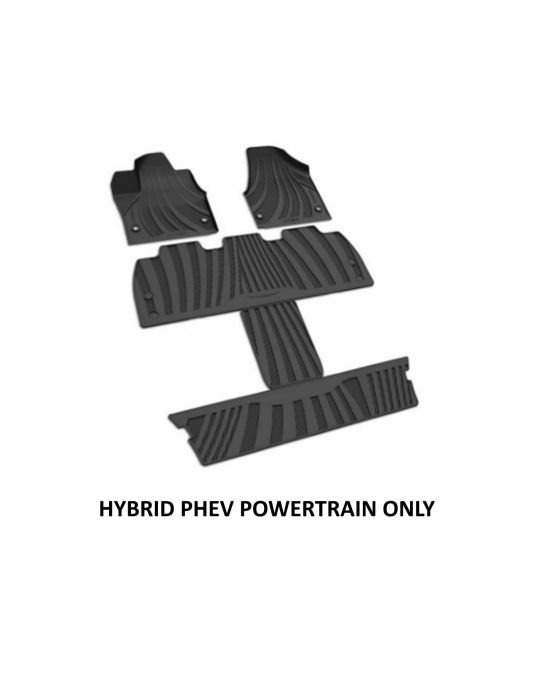 Genuine Mopar Rubber Floor Mats For First Second And Third Rows Black With Chrysler Logo For Hybrid PHEV