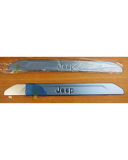 Genuine Mopar Door Sill Guards Kit Of Two For Front Doors Stainless Steel With Jeep Logo