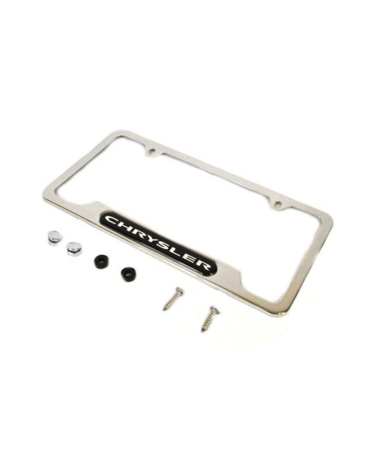 Genuine Mopar Plate Frame Polished Chrysler Logo