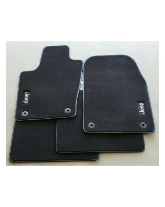 Genuine Mopar Carpet Mats Black For Front And Rear With Jeep Logo