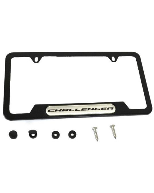 Genuine Mopar Plate Frame Black W/ Challenger Logo