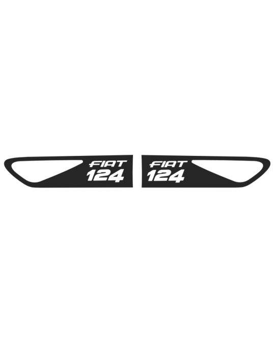 Genuine Mopar Decal Fender 124 Logo Gray