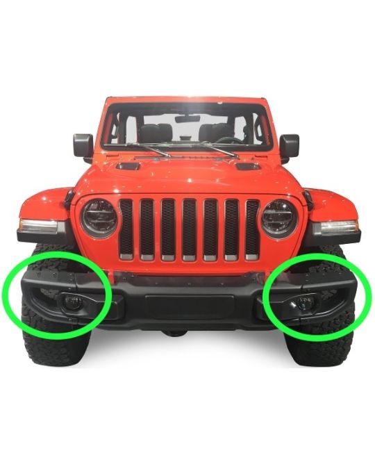 Genuine Mopar Bumper Front Rubicon End Caps