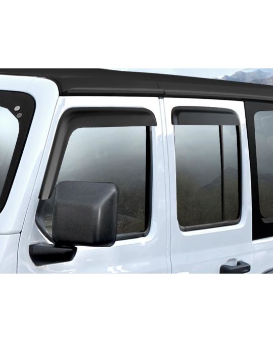 Genuine Mopar Side Window Air Deflectors - 4 Door - Tinted Smoke