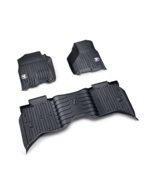 Genuine Mopar Rubber Mats Bucket Style Front & Rear Black