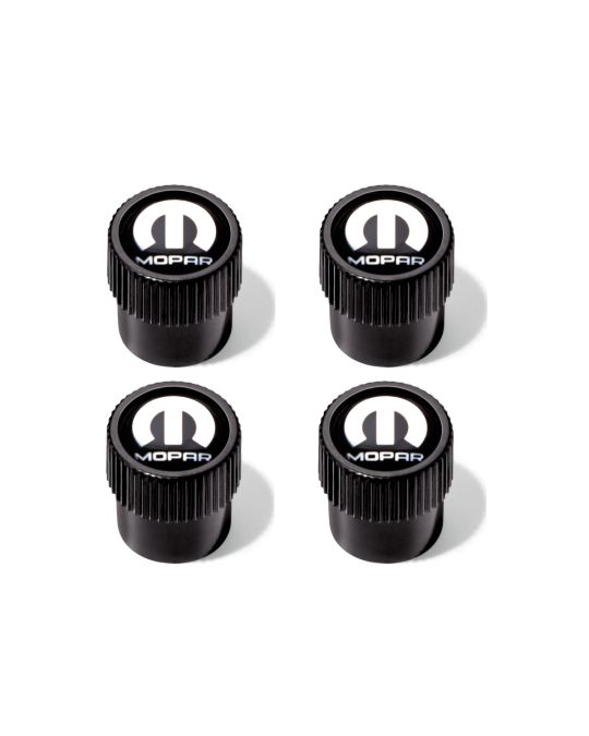 Genuine Mopar Wheel Valve Stem Caps Kit Of Four With Mopar Logo