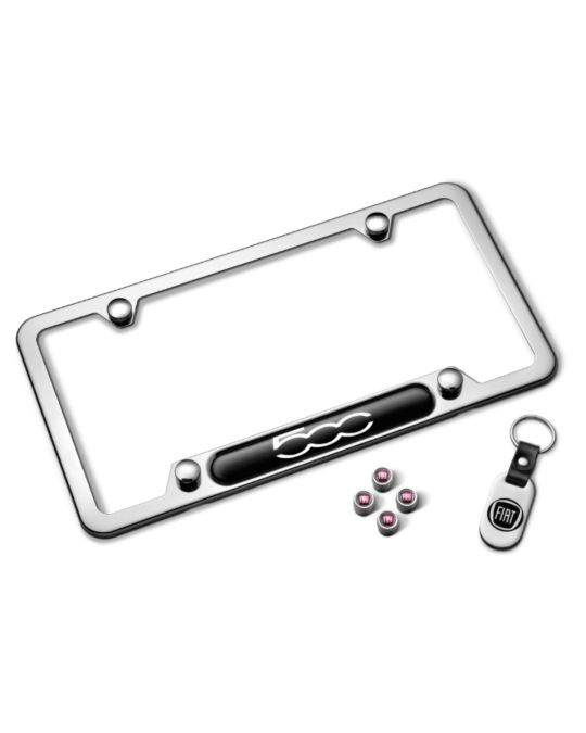 Genuine Mopar License Plate Frame Gift Set Chrome With 500 Logo