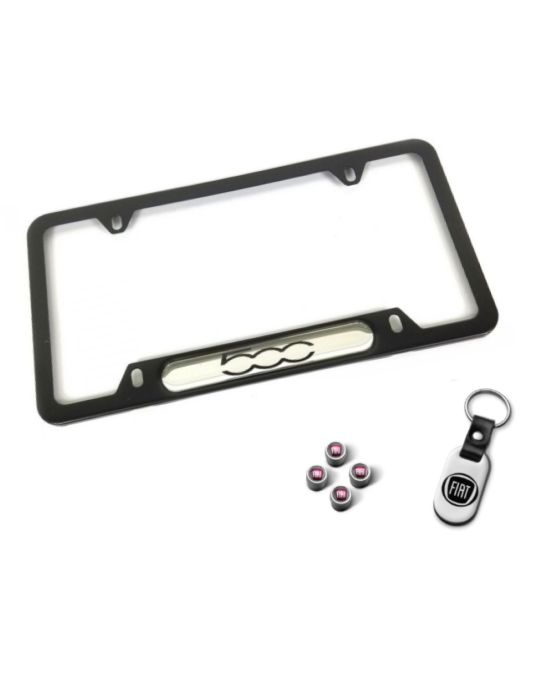 Genuine Mopar License Plate Frame Gift Set Black With 500 Logo