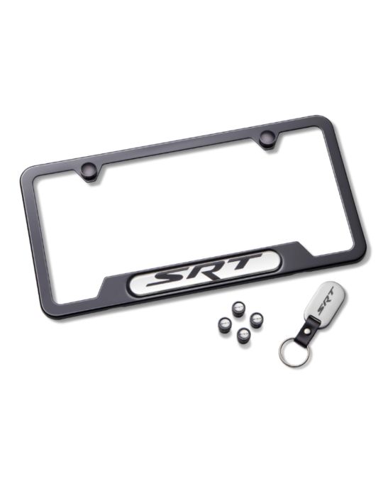 Genuine Mopar License Plate Frame Gift Set - SRT Black