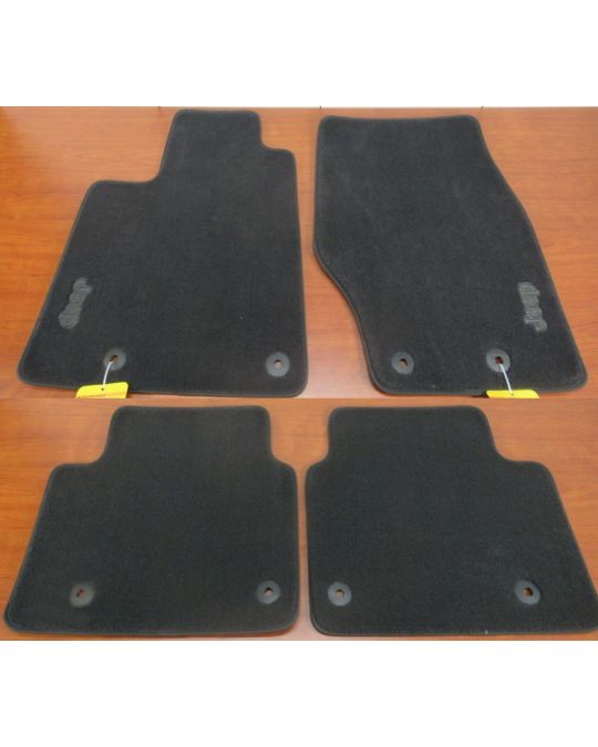 Genuine Mopar Premium Carpeted Floor Mats Set Of Four Black With Jeep Logo For First And Second Rows