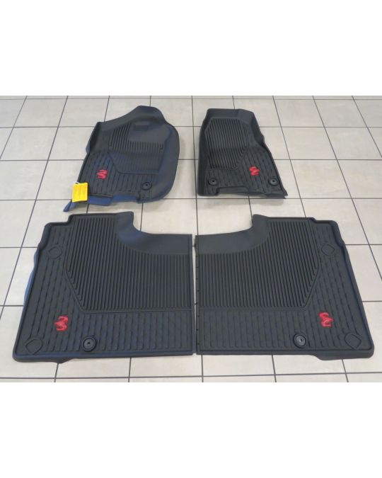 Genuine Mopar All-Weather Slush Mats Crew Cab TRX Black With Red Rams Head