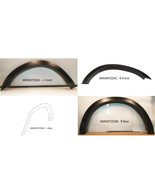 Genuine Mopar Wheel Flares Smooth Unpainted OE For Single Rear Wheel Vehicles