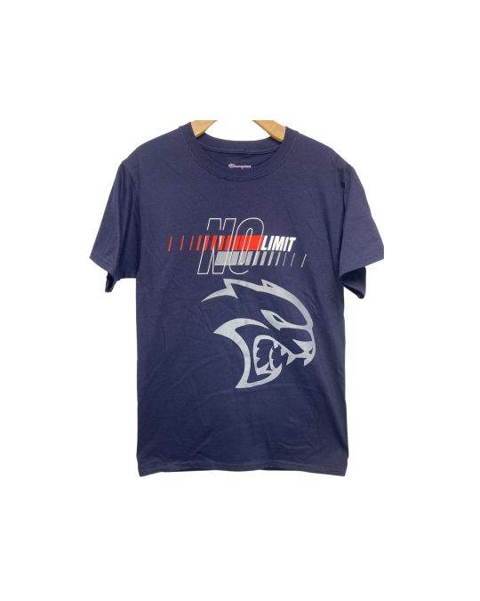 Short Sleeve T-Shirt Hellcat No Limit Navy Blue Size XX-Large