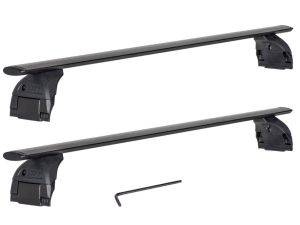 Genuine Mopar Removable Roof Rack Kit Of Two Black Crossbars With Jeep Logo For Hard Top