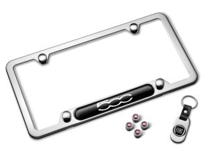 Genuine Mopar License Plate Frame Gift Set Chrome With 500 Logo