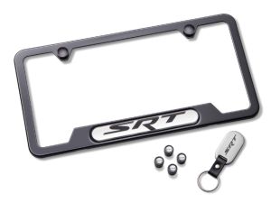 Genuine Mopar License Plate Frame Gift Set - SRT Black