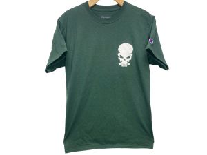 Jeep Short Sleeve T-Shirt Don't Tread On Me With Jeep Grille Skull Size XX-Large Dark Green