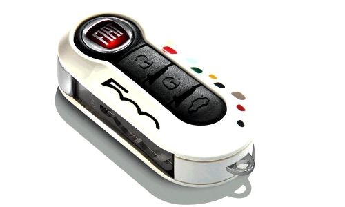 Genuine Mopar Key Fob Cover - White with Colored Dots