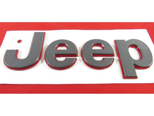 Genuine Mopar Emblem "Jeep" With Rubicon Red Outline For Fender