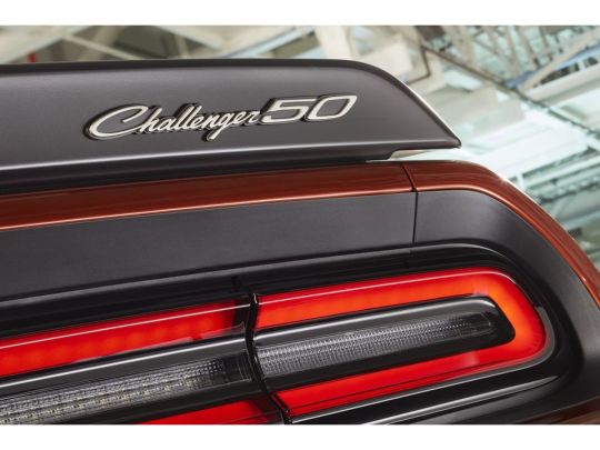 Genuine Mopar 50th Anniversary Edition "Challenger 50" Rear Spoiler Emblem