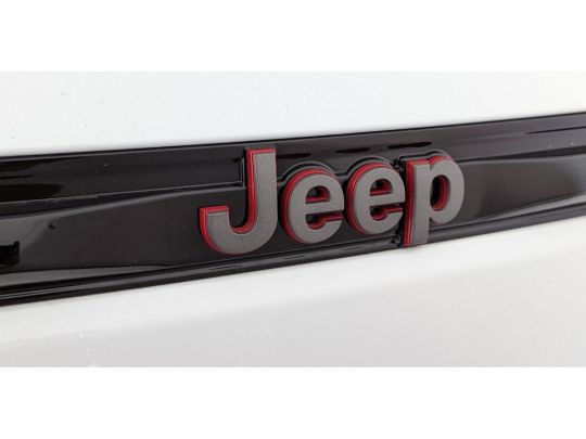 Genuine Mopar Trailhawk Rear Jeep Emblem Dark Gray With Red Outline