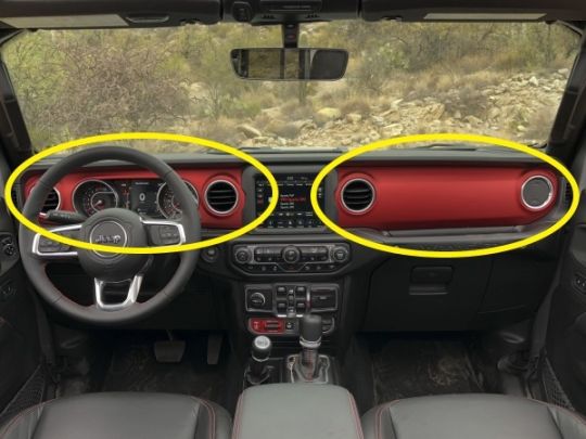 Genuine Mopar Dashboard Panel Trim Kit Rubicon Red