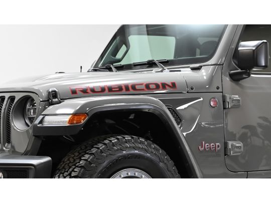 Genuine Mopar Hood Side Decal Rubicon Black With Red Outline