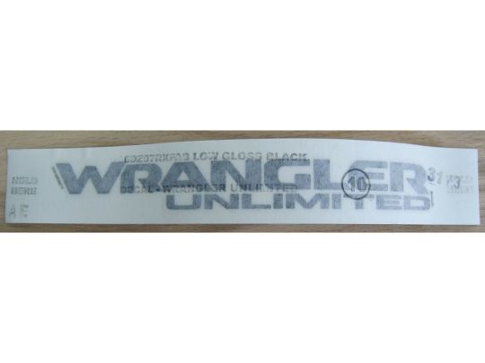 Genuine Mopar Fender Decal Wrangler Unlimited Black